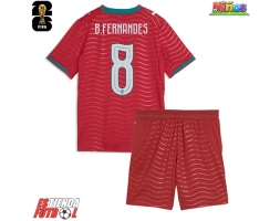 Portugal Bruno Fernandes #8 Primera Equipación Niños Mundial 2026 Manga Corta (+ Pantalones cortos)